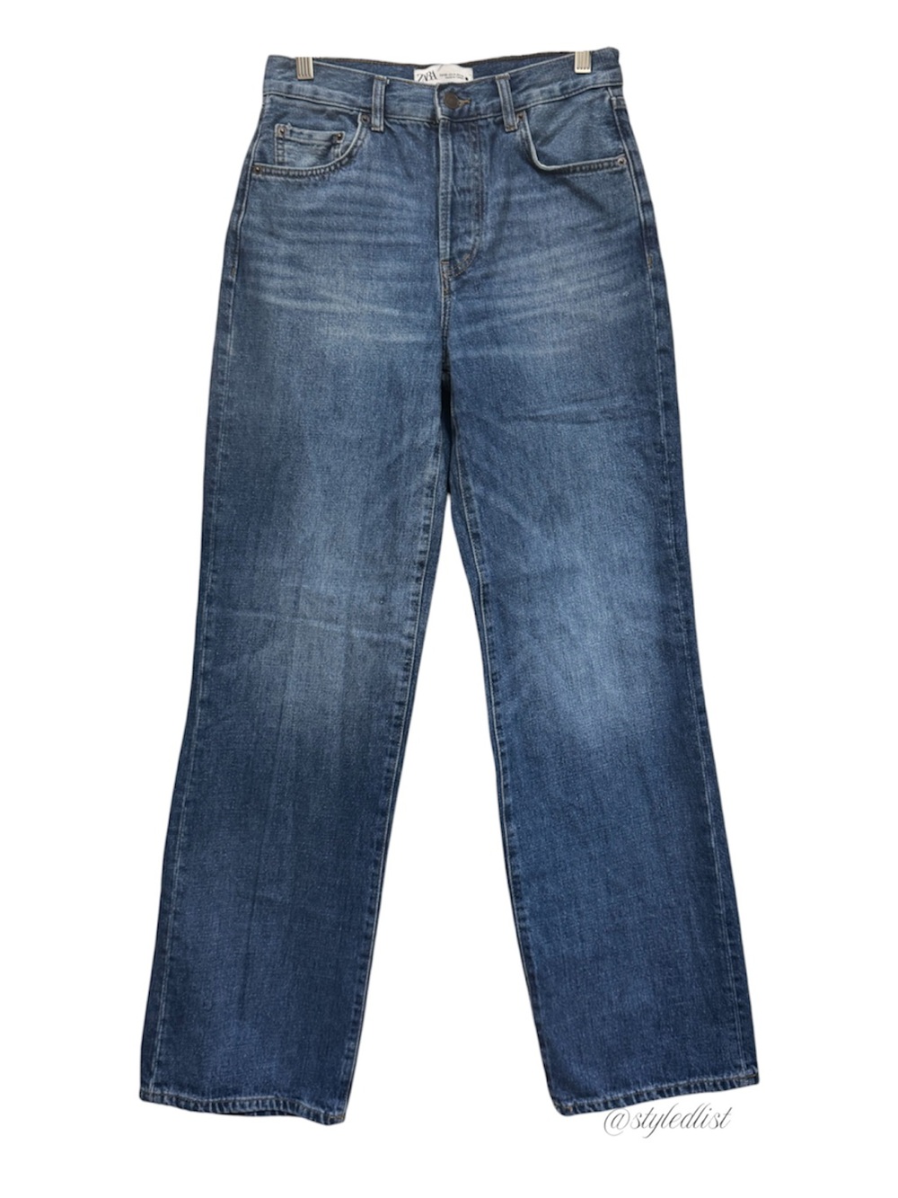 Zara High Waist Jeans Blue 4